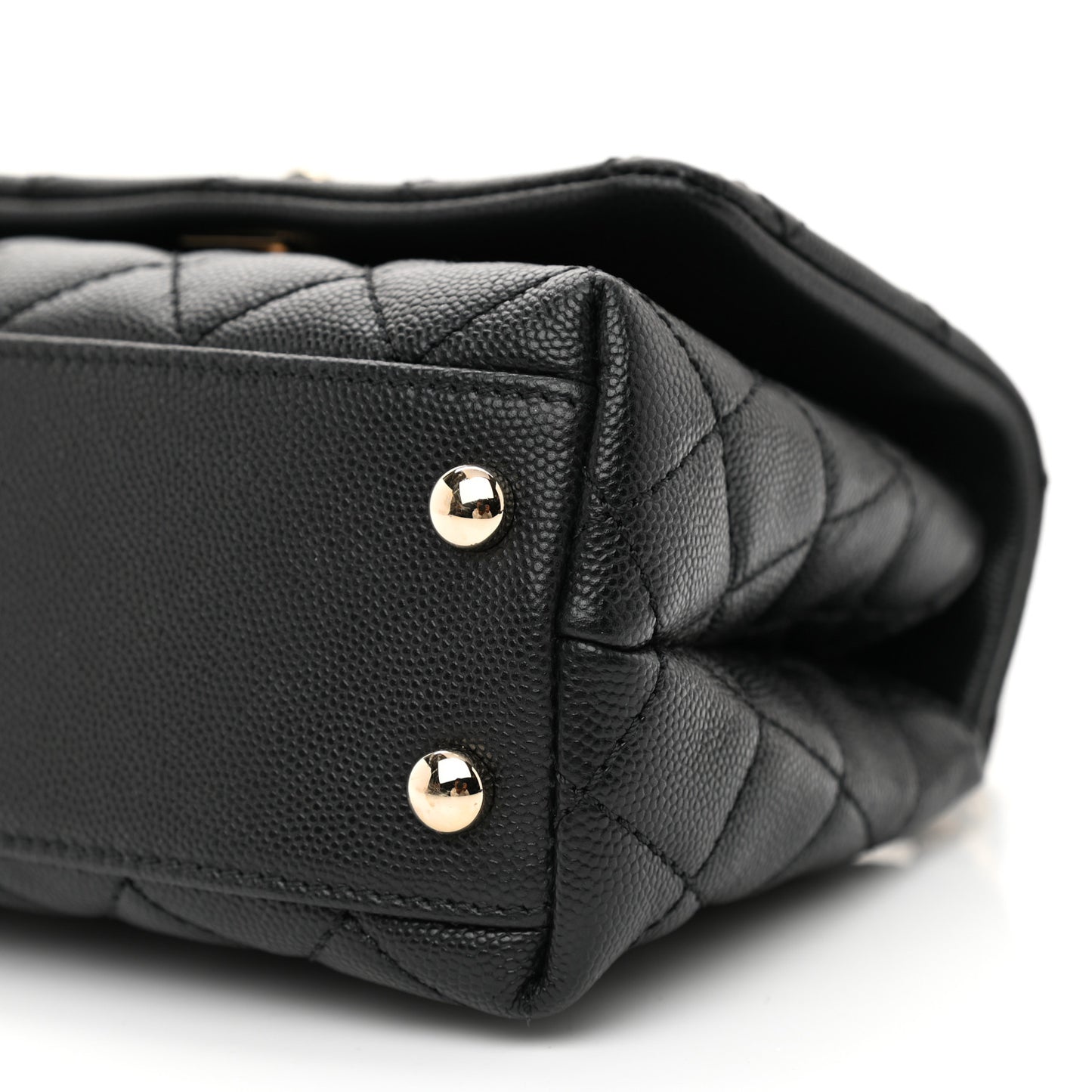 Caviar Quilted Extra Mini Coco Handle Flap Black