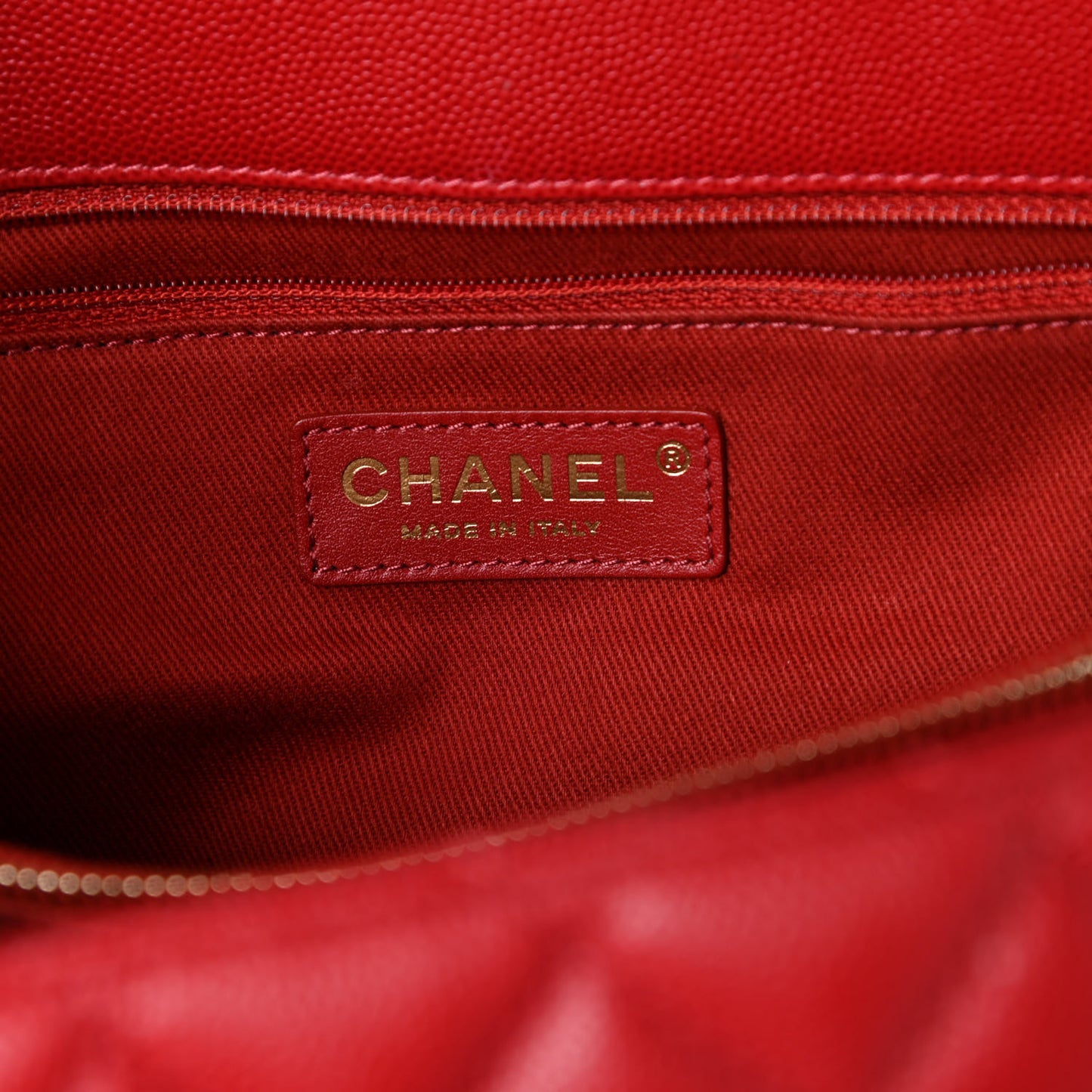 Caviar Quilted Medium Coco Handle Flap Red