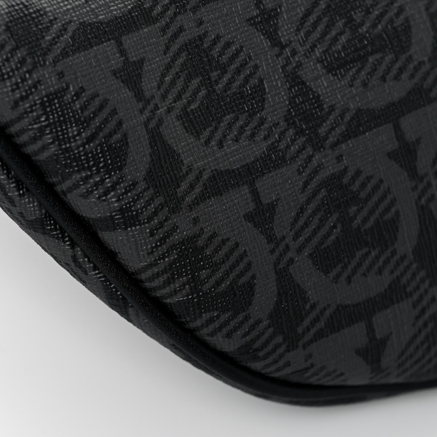 Salvatore Ferragamo Gancini Monogram Calfskin Waist Bag Black Grey 9 of 11