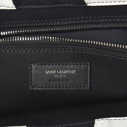 Saint Laurent Canvas Noe Tote Black White 6 of 11