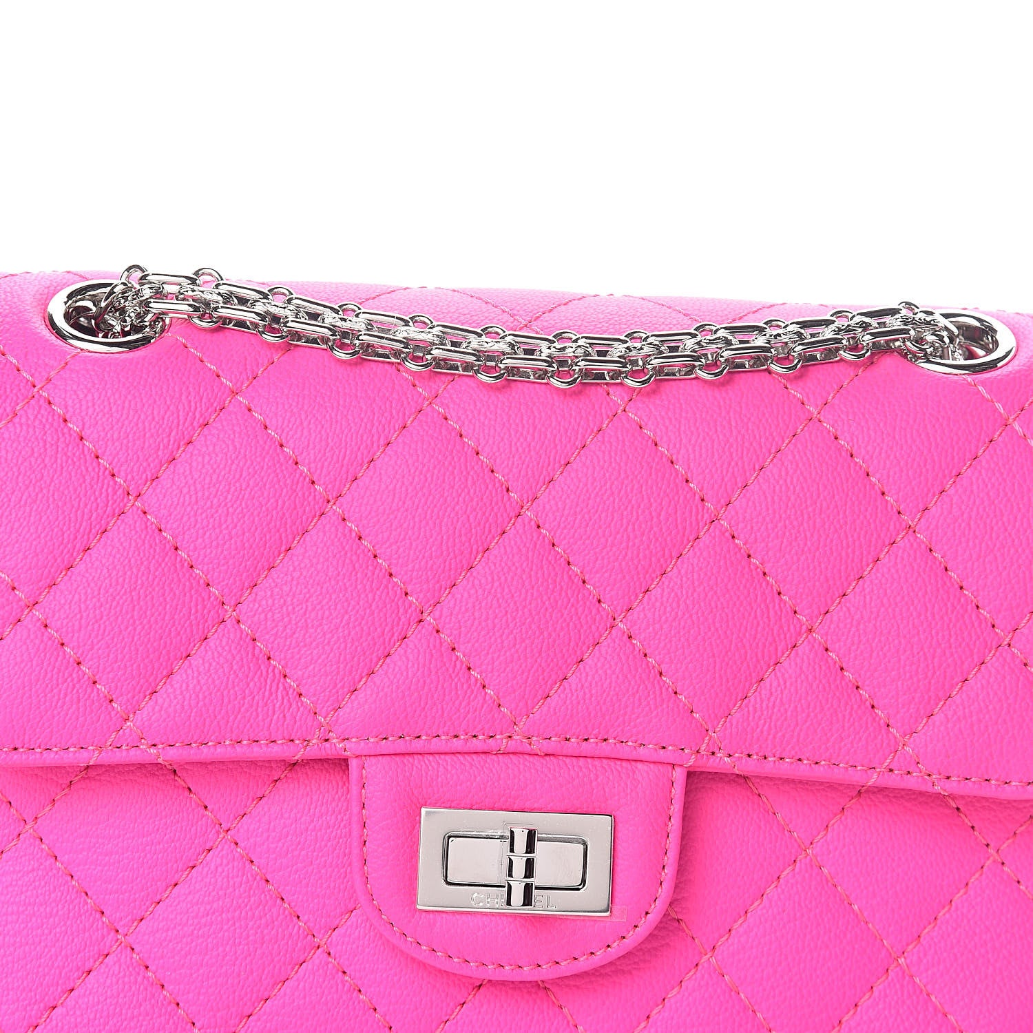 Chanel Goatskin Quilted 2.55 Reissue Mini Flap Fluorescent Pink 8 of 10