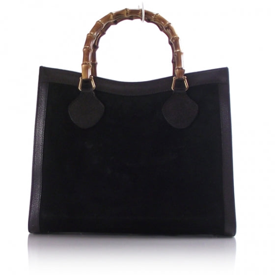 Gucci Suede Bamboo Handle Tote 1 of 11
