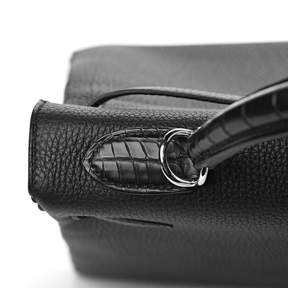 Hermes Togo Matte Alligator Kelly Retourne Touch 32 Black 32 of 42