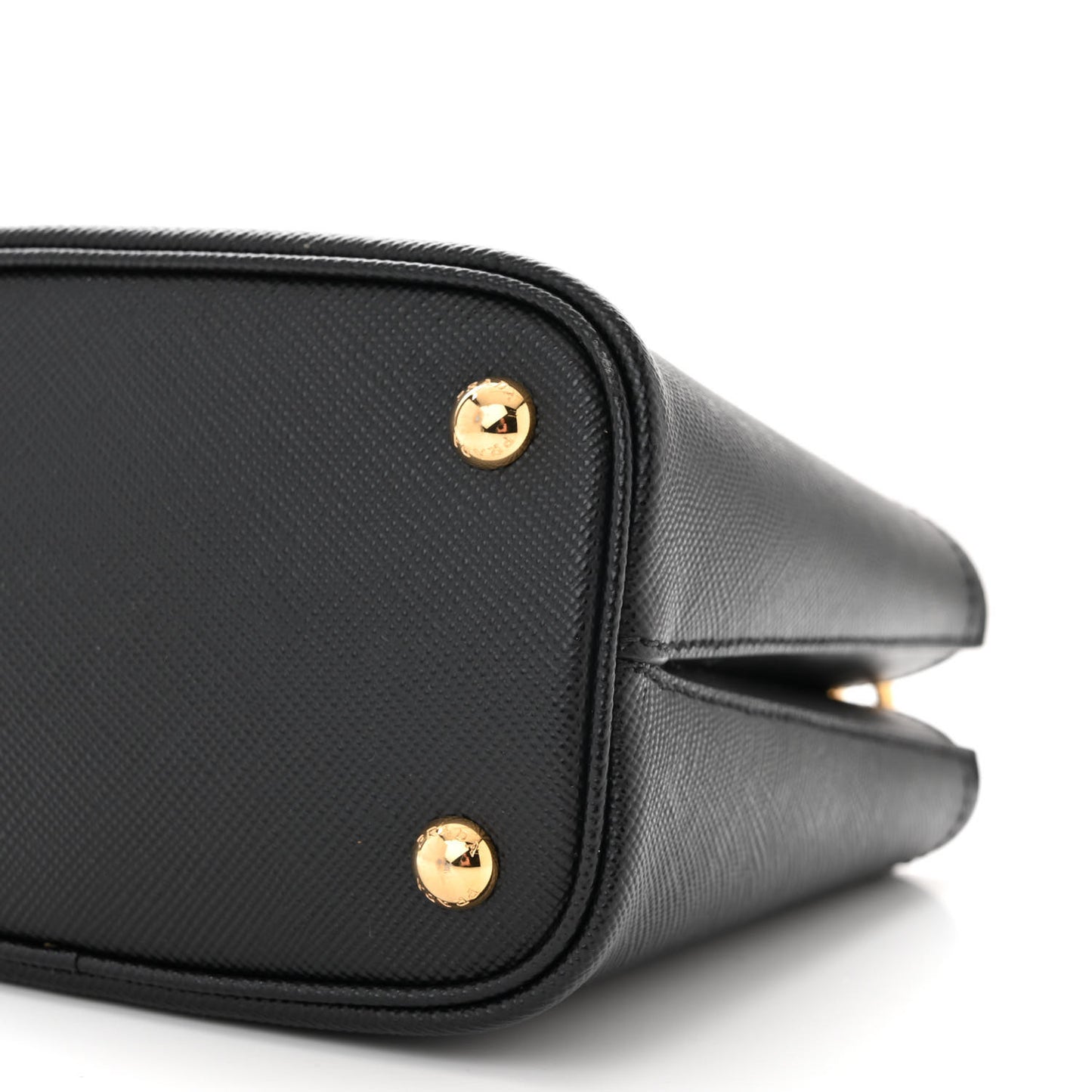 Saffiano Cuir Small Panier Bucket Bag Black Fuoco