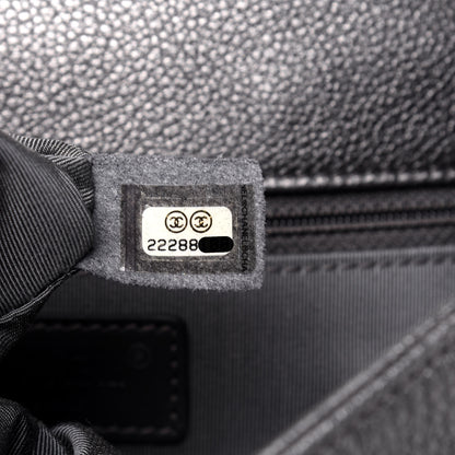 Chanel Metallic Grained Calfskin Quilted Large Casual Rock Backpack Charcoal 6 of 14