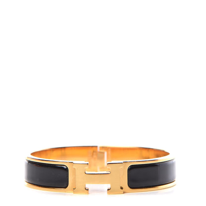 Hermes Enamel Narrow Clic Clac H Bracelet PM Black 1 of 6