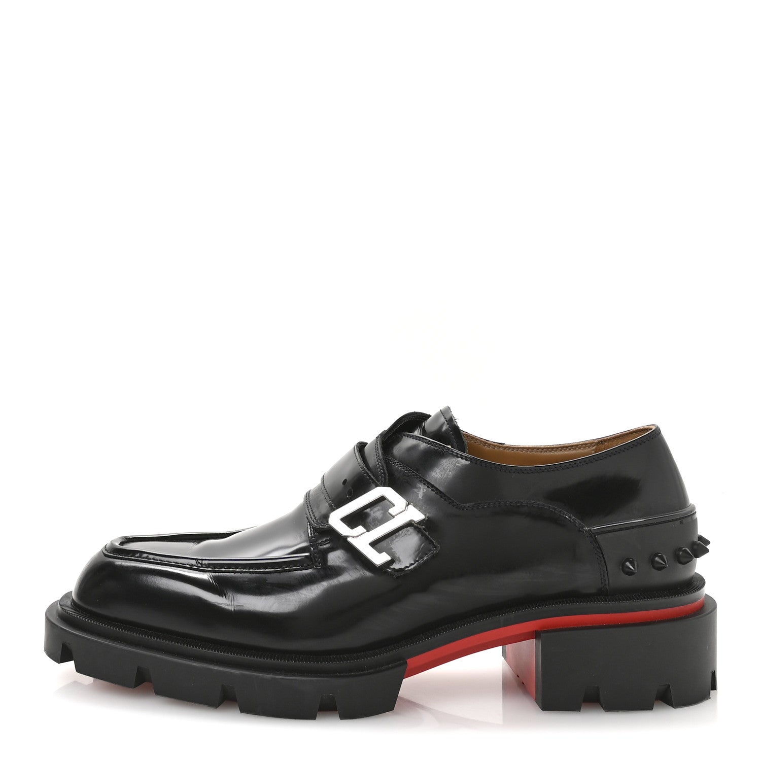 Christian Louboutin Calfskin Our Georges Mens Loafers 42.5 Black 1 of 8