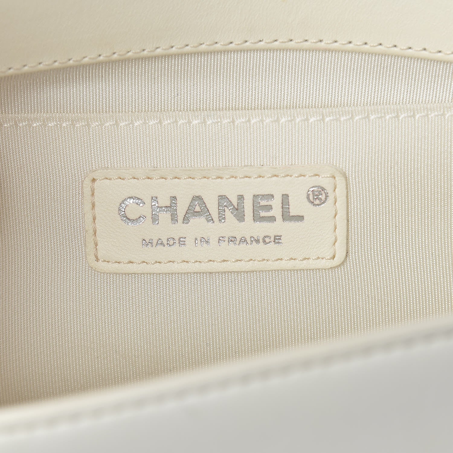 Chanel Lambskin Chevron Quilted Medium Boy Flap Ivory 6 of 12