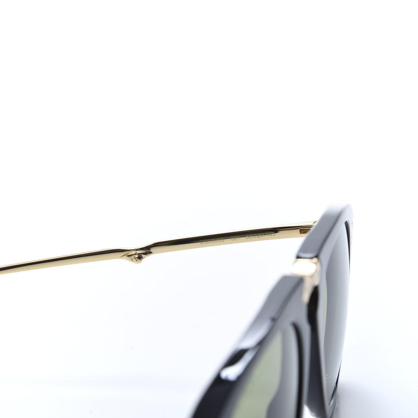 Folding Aviator Sunglasses GG0305S Black Gold
