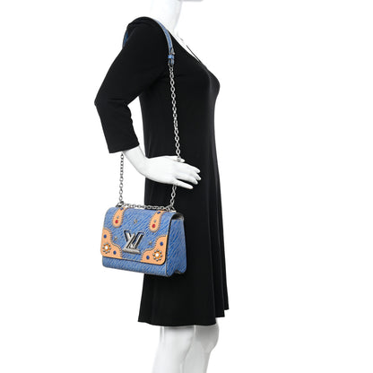 Louis Vuitton Epi Studded Twist Shoulder Bag MM Denim Light 2 of 9