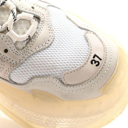 Balenciaga Fabric Mesh Clear Sole Womens Triple S Sneakers 37 White 12 of 21