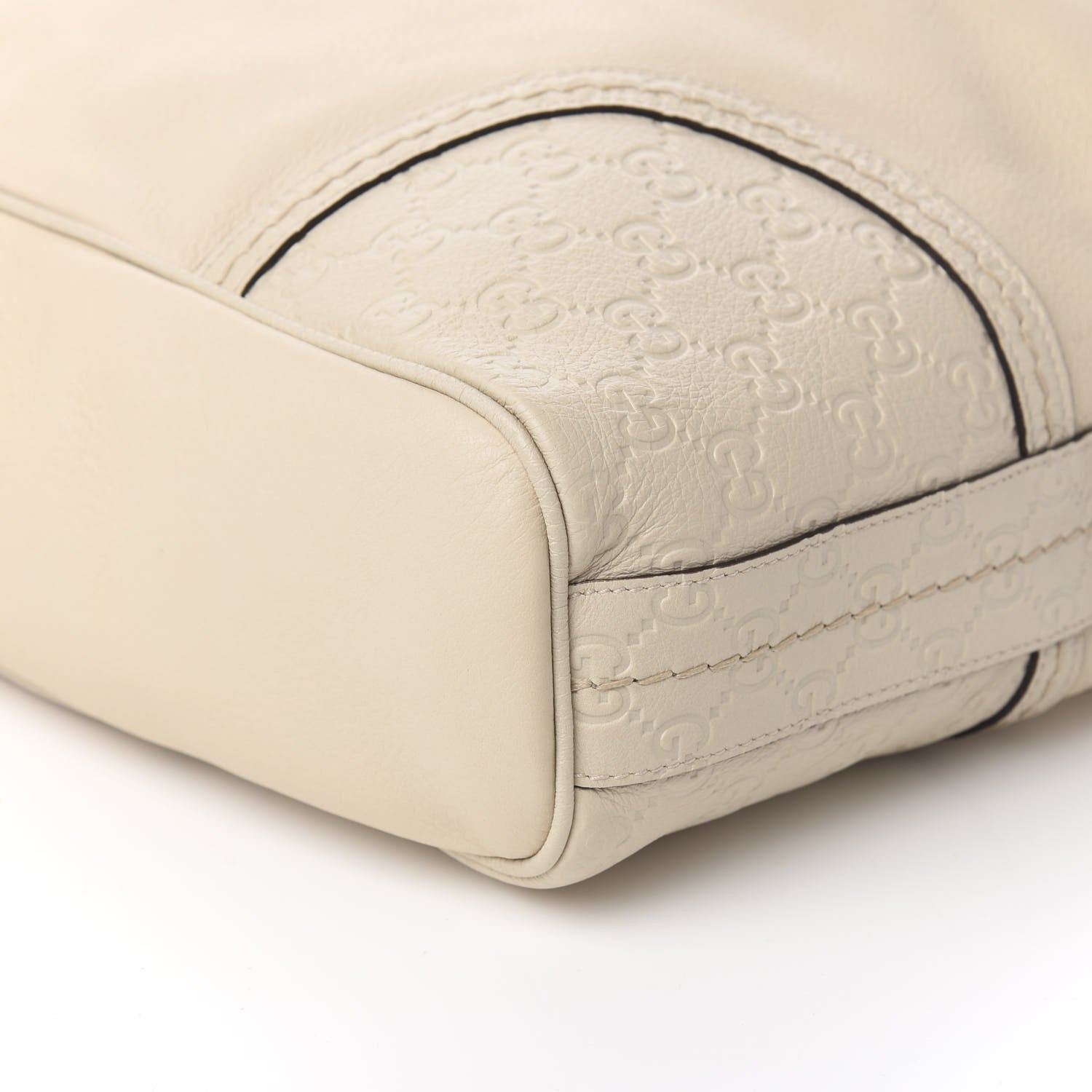 Gucci Calfskin Guccissima Trim Large Signoria Hobo Ivory 8 of 8