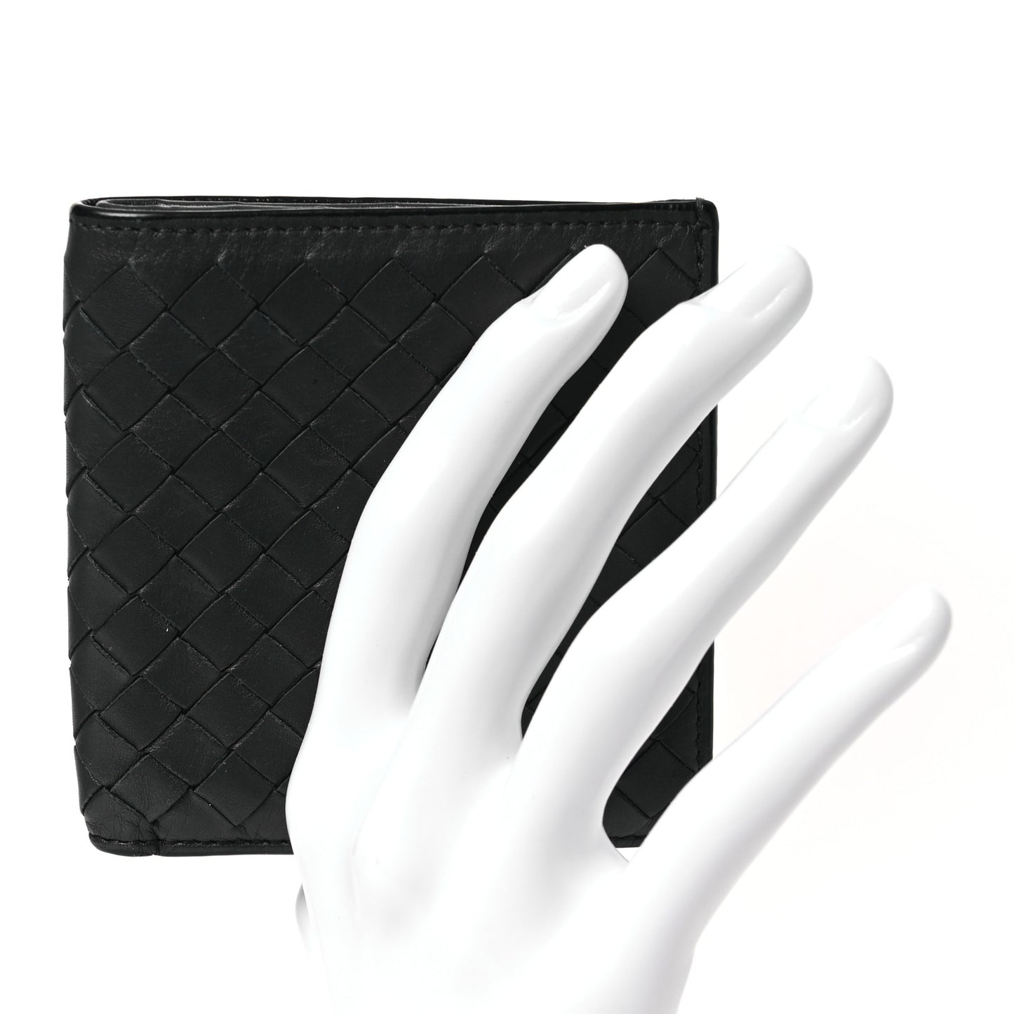 Nappa Intrecciato Bi-Fold Wallet Grey