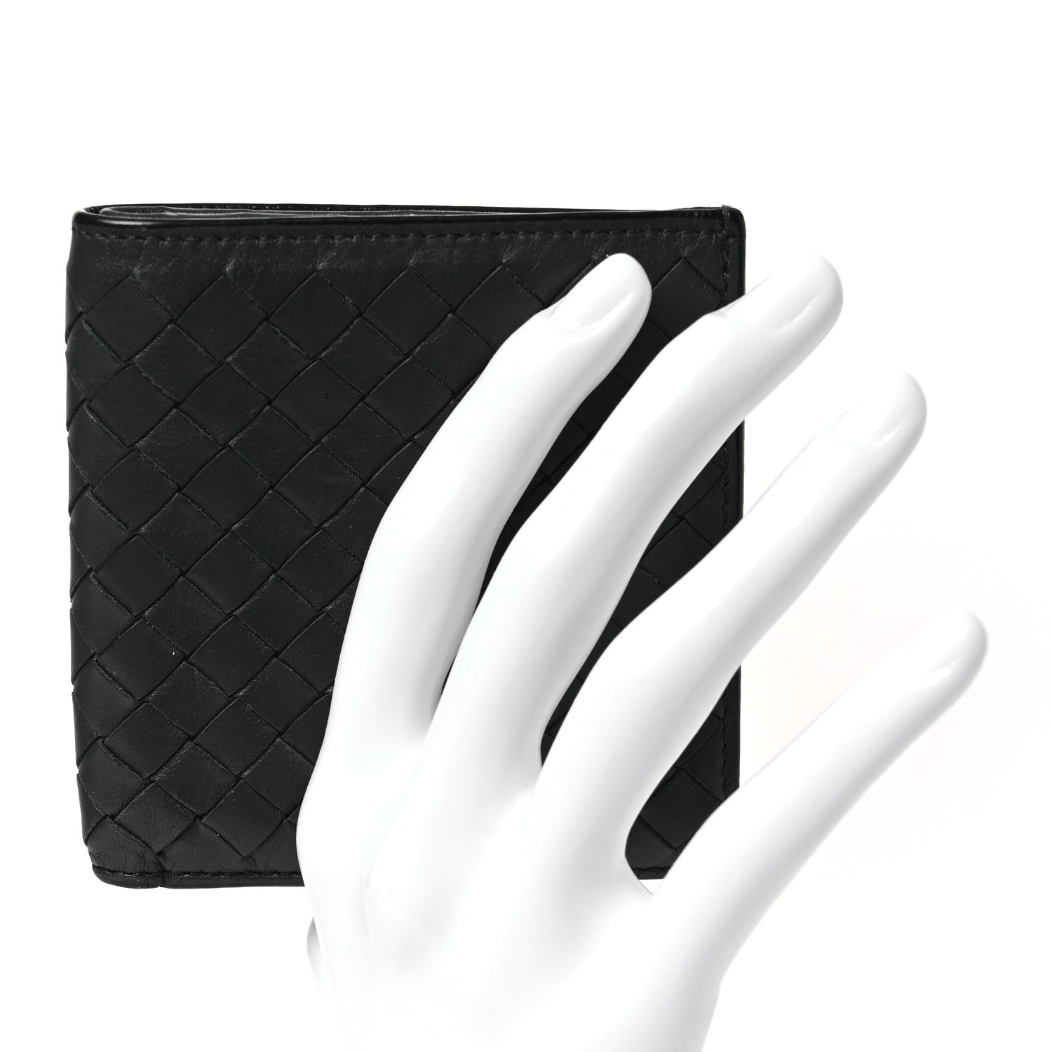 Bottega Veneta Nappa Intrecciato Bi-Fold Wallet Grey 2 of 13