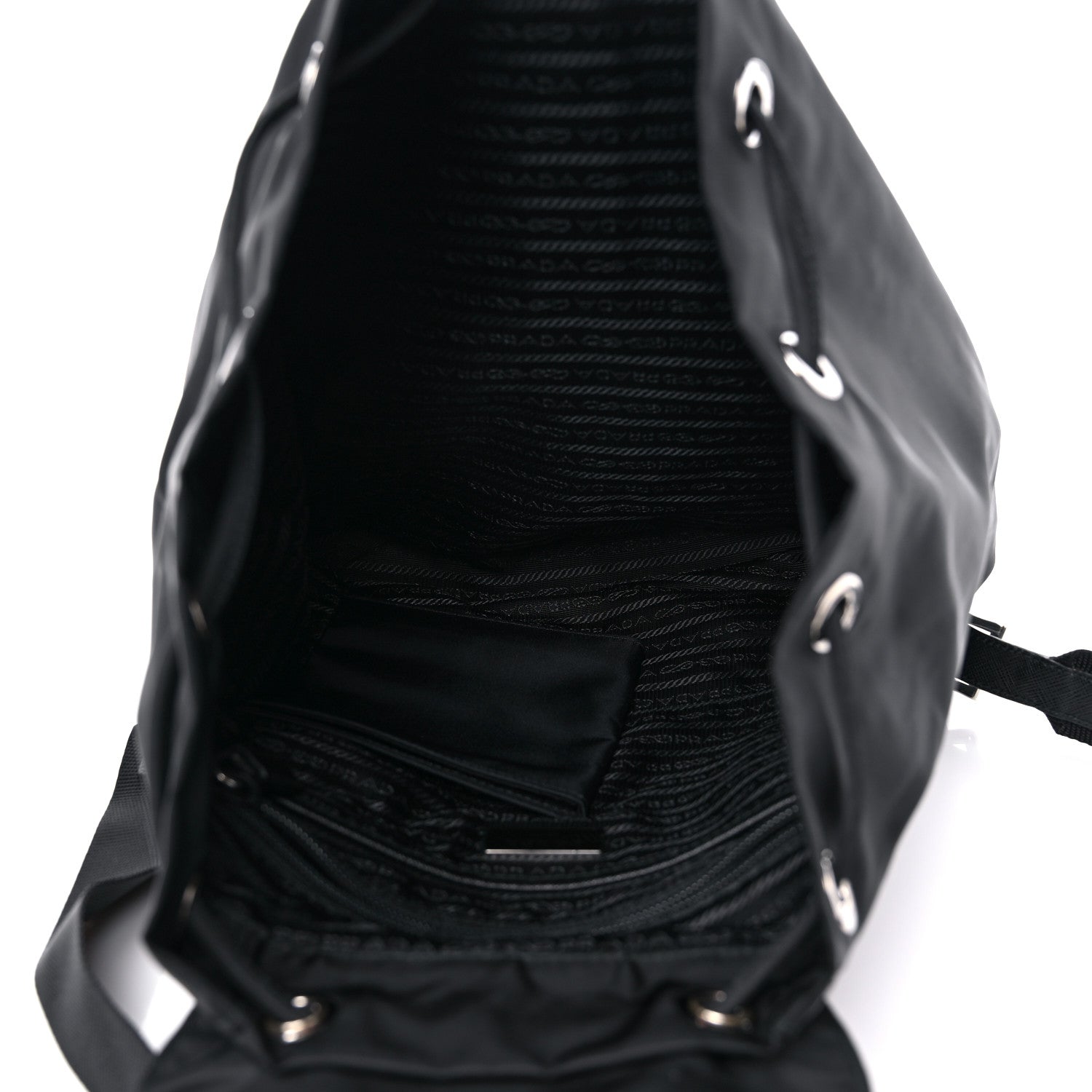 Prada Nylon Tessuto Saffiano Backpack Black 4 of 8