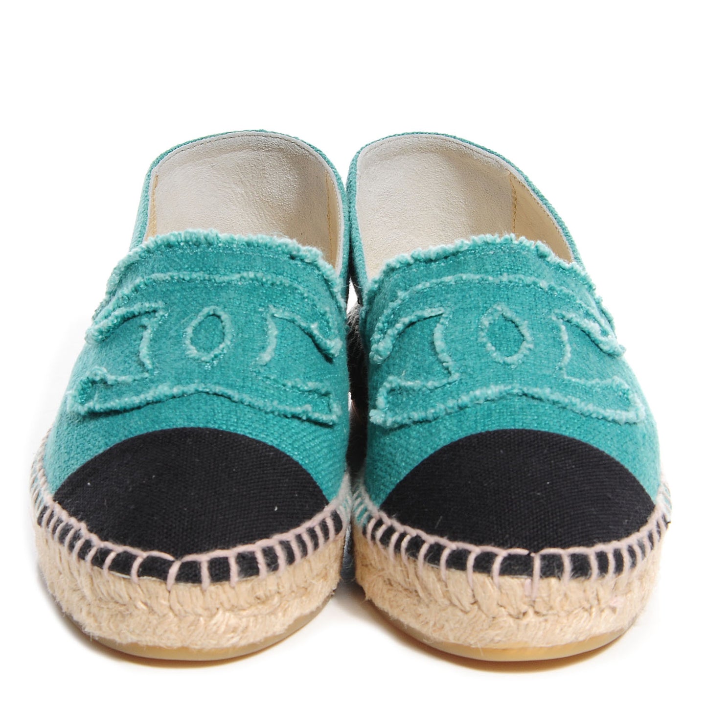 Canvas Double Sole Espadrilles 38 Green Black