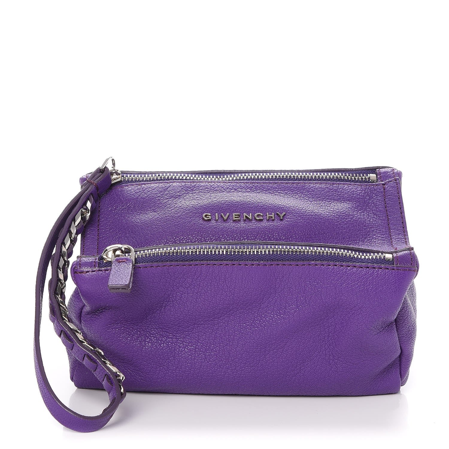 Givenchy Sugar Goatskin Pandora Wristlet Purple 1 of 7