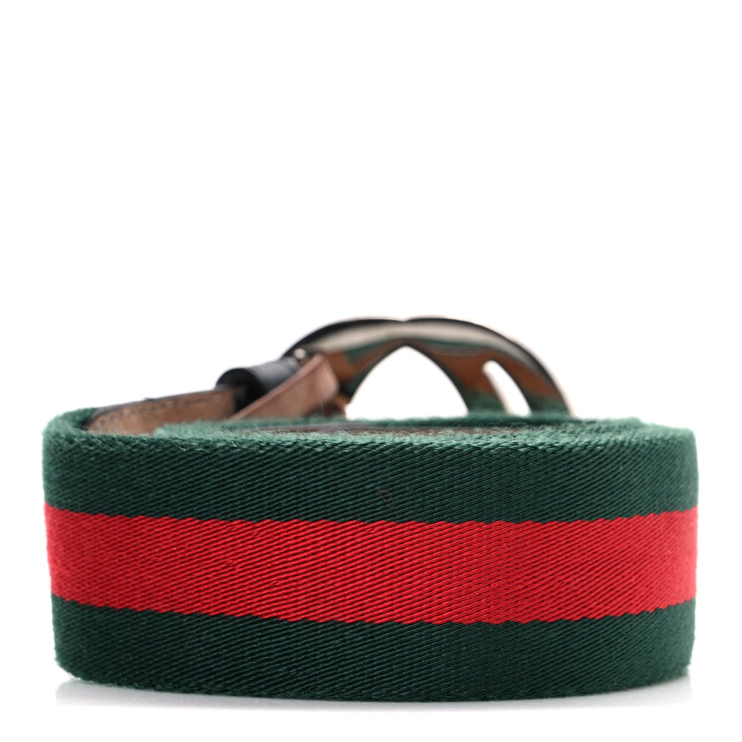 Gucci Calfskin Web Interlocking G Belt 95 38  Black 2 of 5