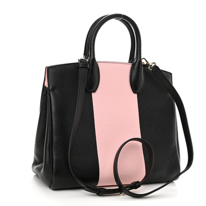 Salvatore Ferragamo Calfskin Studio Top Handle Bag Black Pink 3 of 10