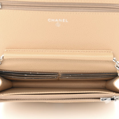 Chanel Caviar Quilted Wallet on Chain WOC Beige 5 of 13