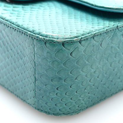 Chanel Snakeskin Mini Rectangular Flap Blue 10 of 10