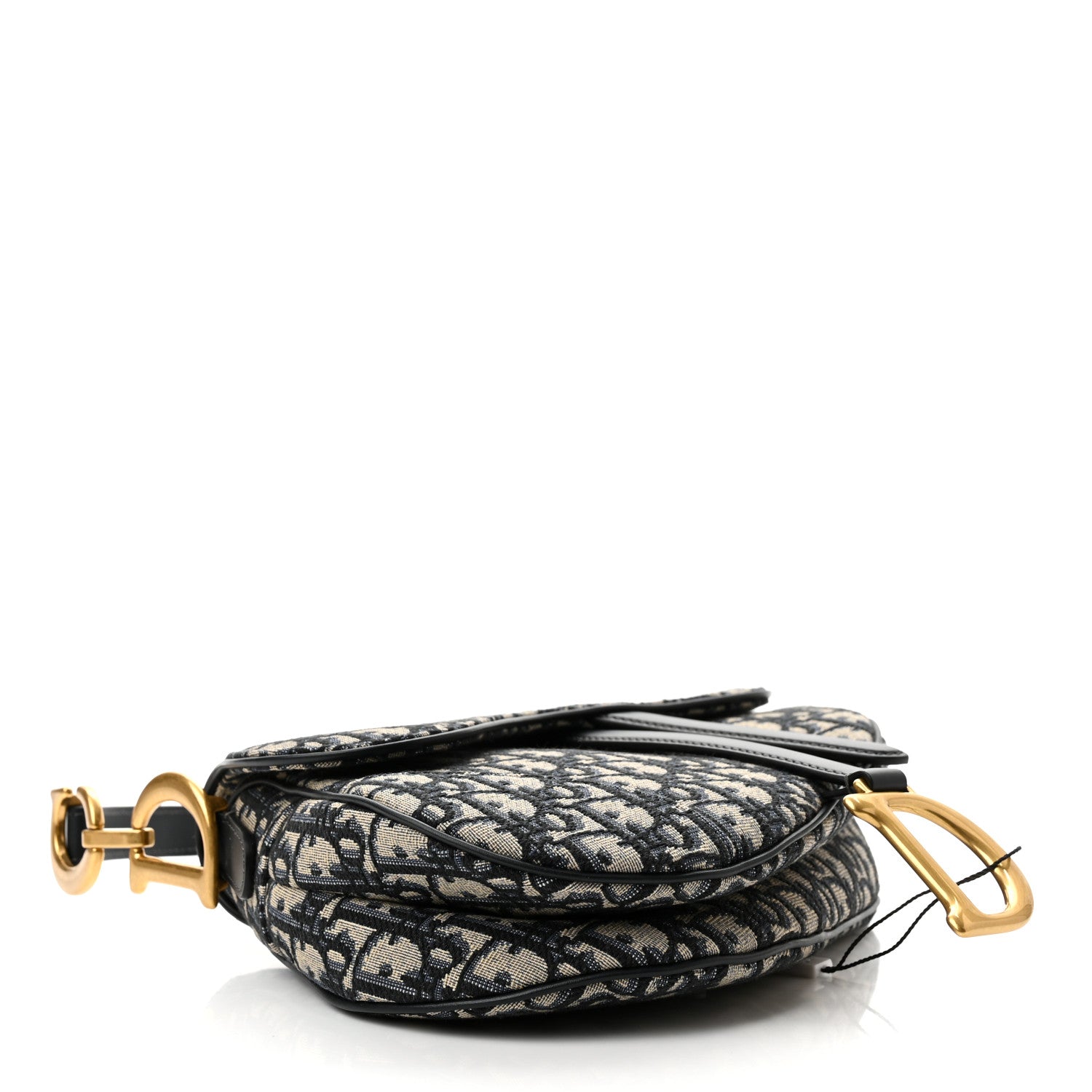 Christian Dior Oblique Saddle Bag With Strap Blue 4 of 11