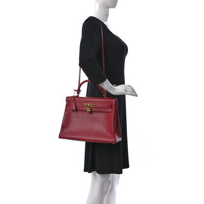 Hermes Courchevel Kelly Retourne 32 Rouge Vif 2 of 17