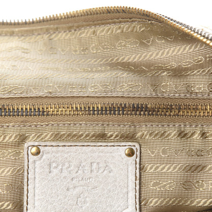 Prada Deerskin Tamponato Hobo White 8 of 13