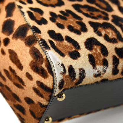 Dolce & Gabbana Calf Hair Leopard Print Large Miss Sicily Satchel Naturale 10 of 13
