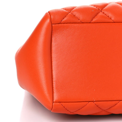 Versace Nappa Quilted Medusa Chain Shoulder Bag Orange 7 of 9