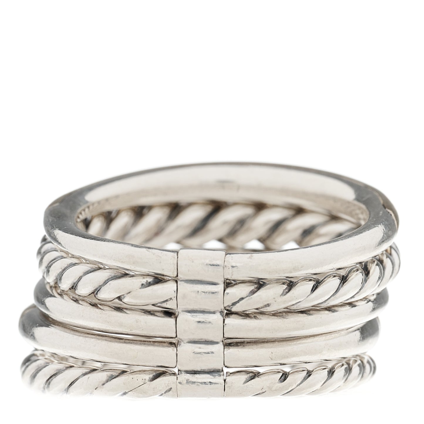 Sterling Silver 18K Yellow Gold Wide Pure Form Ring 60 9