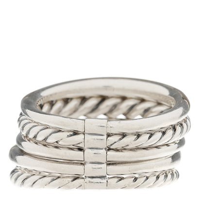 David Yurman Sterling Silver 18K Yellow Gold Wide Pure Form Ring 60 9 3 of 6