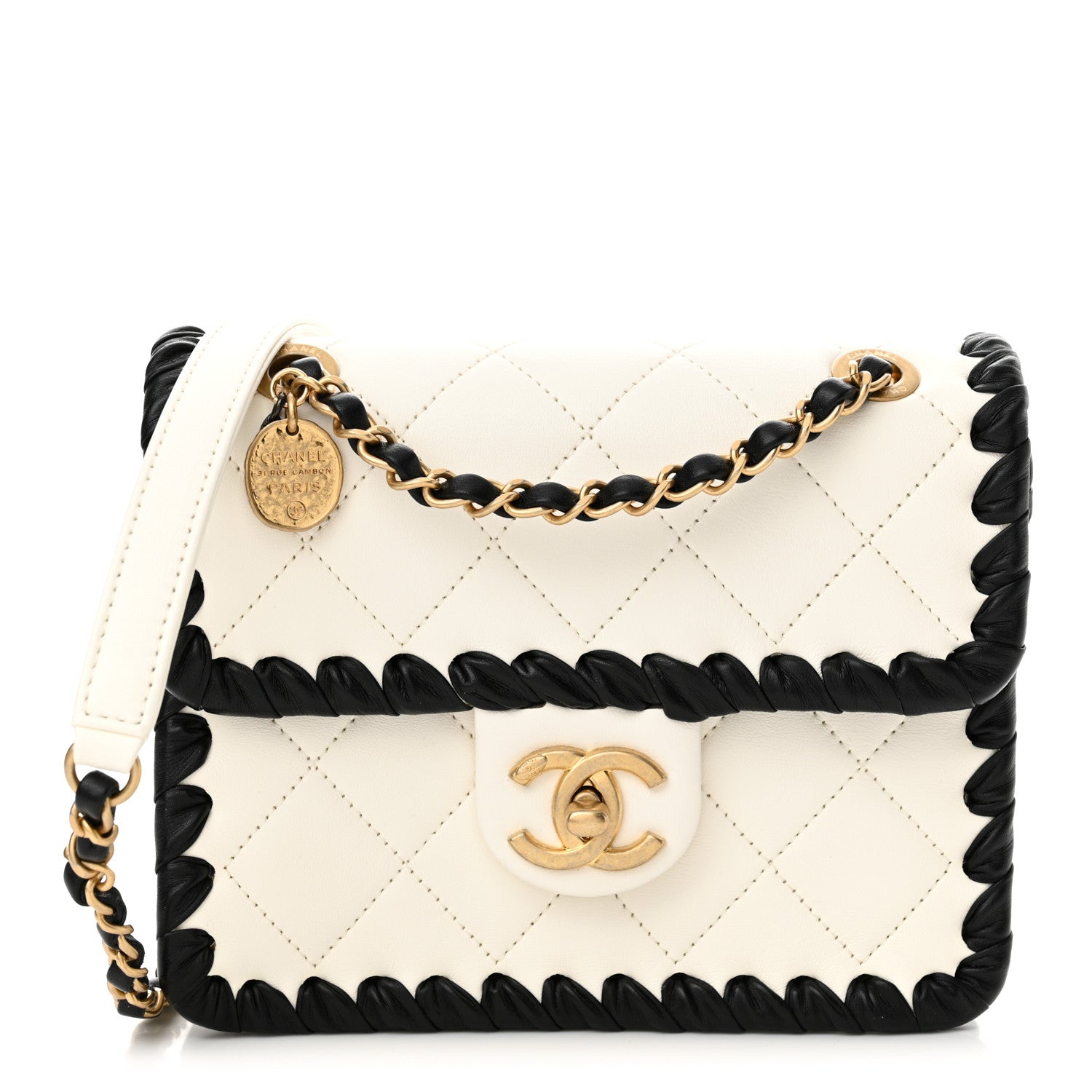 Chanel Braided Calfskin Mini My Own Frame Flap White 1 of 11