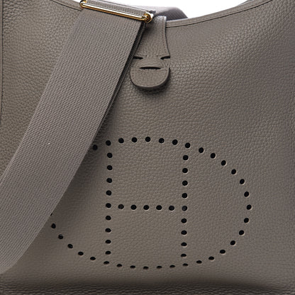 Hermes Taurillon Clemence Evelyne III PM Etain 7 of 10
