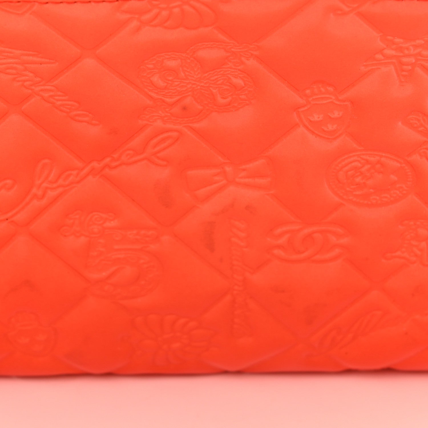 Chanel Patent Calfskin Lucky Symbols Pochette Coral 13 of 13