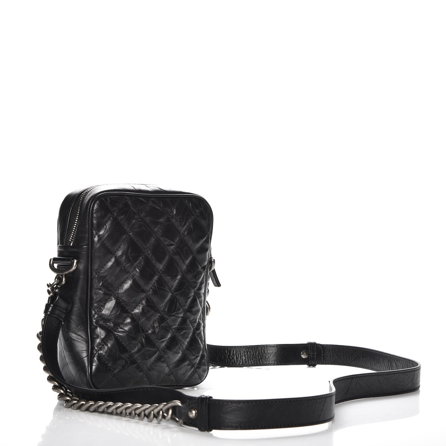 Chanel Crumpled Calfskin Camera Case Black 3 of 8