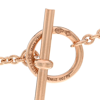 Hermes 18K Rose Gold Diamond TPM Vertige Coeur Necklace ST 4 of 5