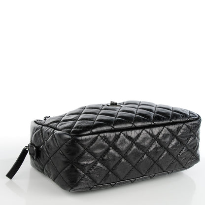 Chanel Metallic Aged Calfskin Quilted Medium Reissue Camera Case Black 4 of 8