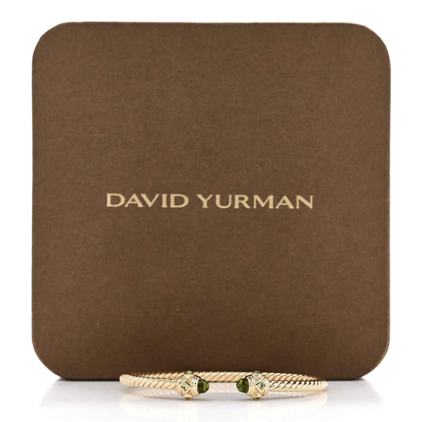 18K Yellow Gold Peridot 3.5mm Renaissance Bracelet