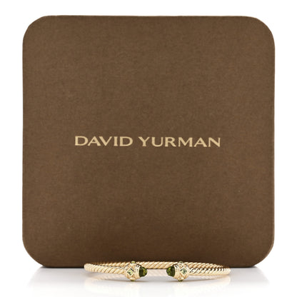 David Yurman 18K Yellow Gold Peridot 3.5mm Renaissance Bracelet 4 of 4