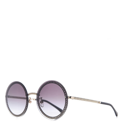 Chanel Round Chain Sunglasses 4245 Gold 1 of 7