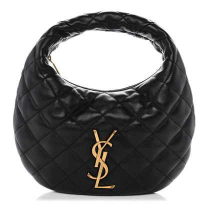 Saint Laurent Lambskin Quilted Icarino Bag Black 1 of 9