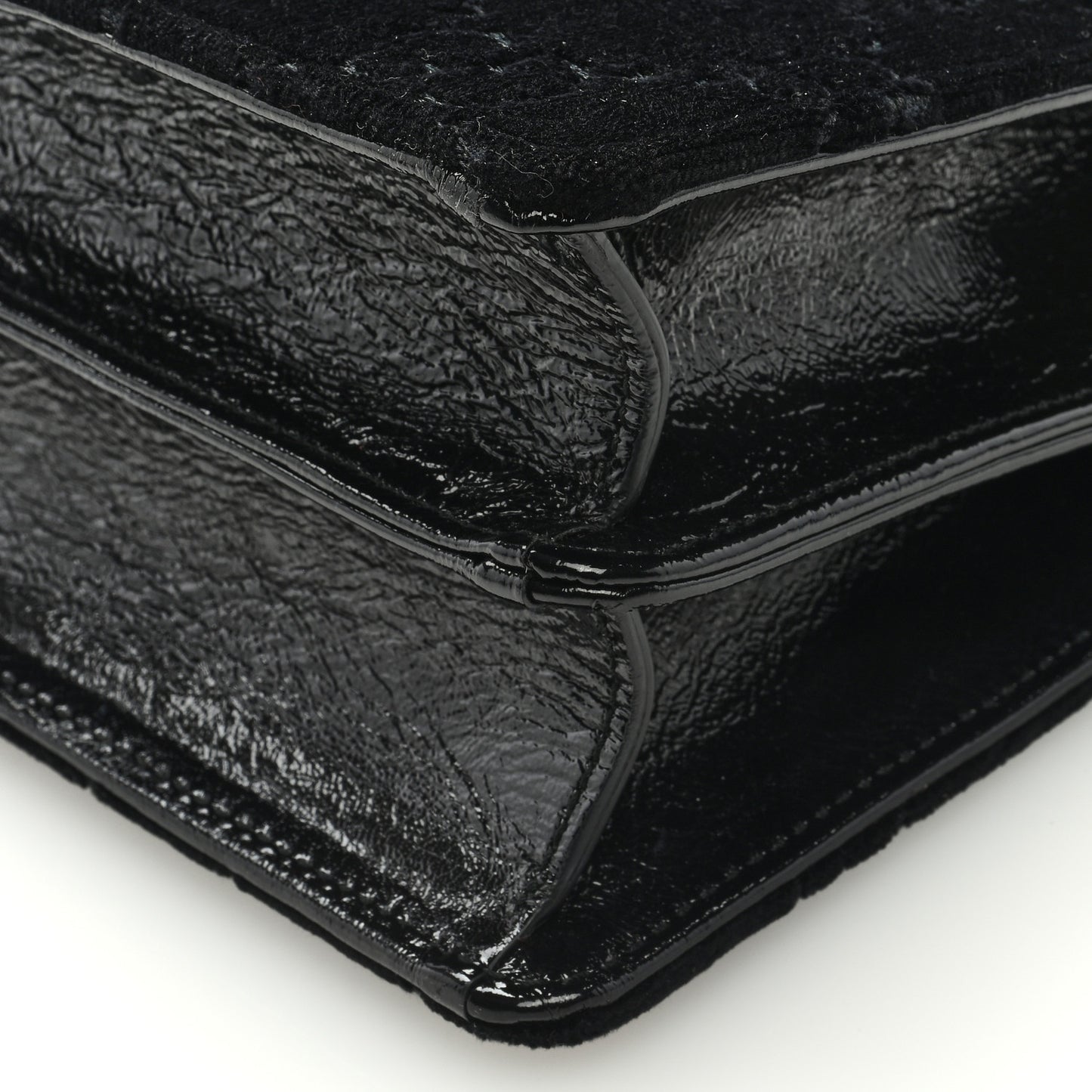 Velvet GG Monogram Small Dionysus Shoulder Bag Black