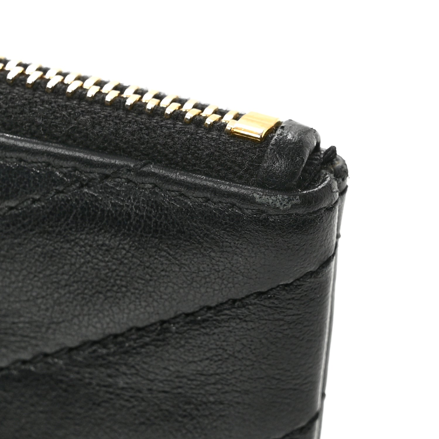 Saint Laurent Calfskin Matelasse Monogram Key Pouch Black 9 of 10