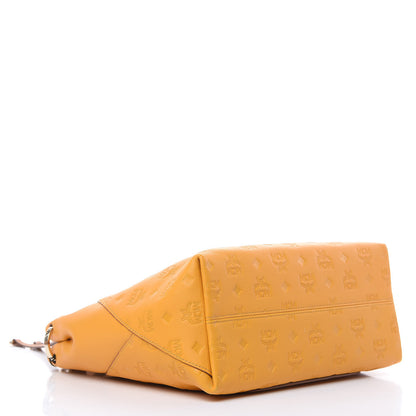 MCM Calfskin Ottomar Monogram Medium Klara Hobo Golden Mango 4 of 10