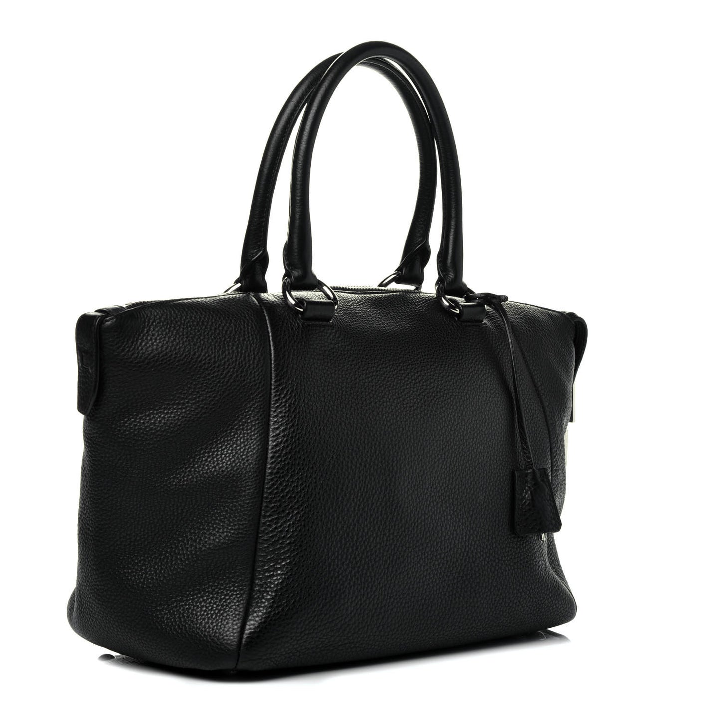 Vitello Daino Shopping Tote Black