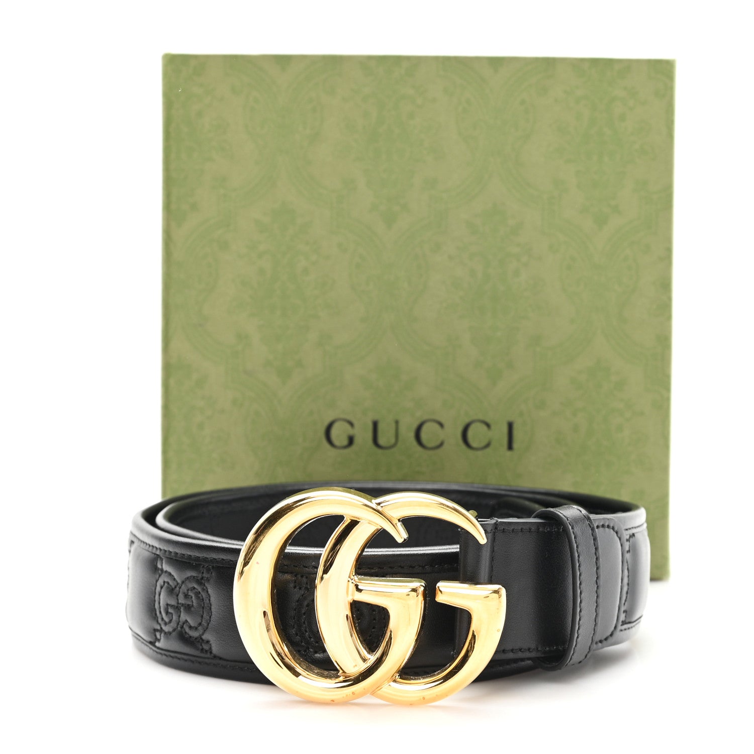 Gucci Calfskin GG Matelasse Belt 100 40 Black 5 of 5
