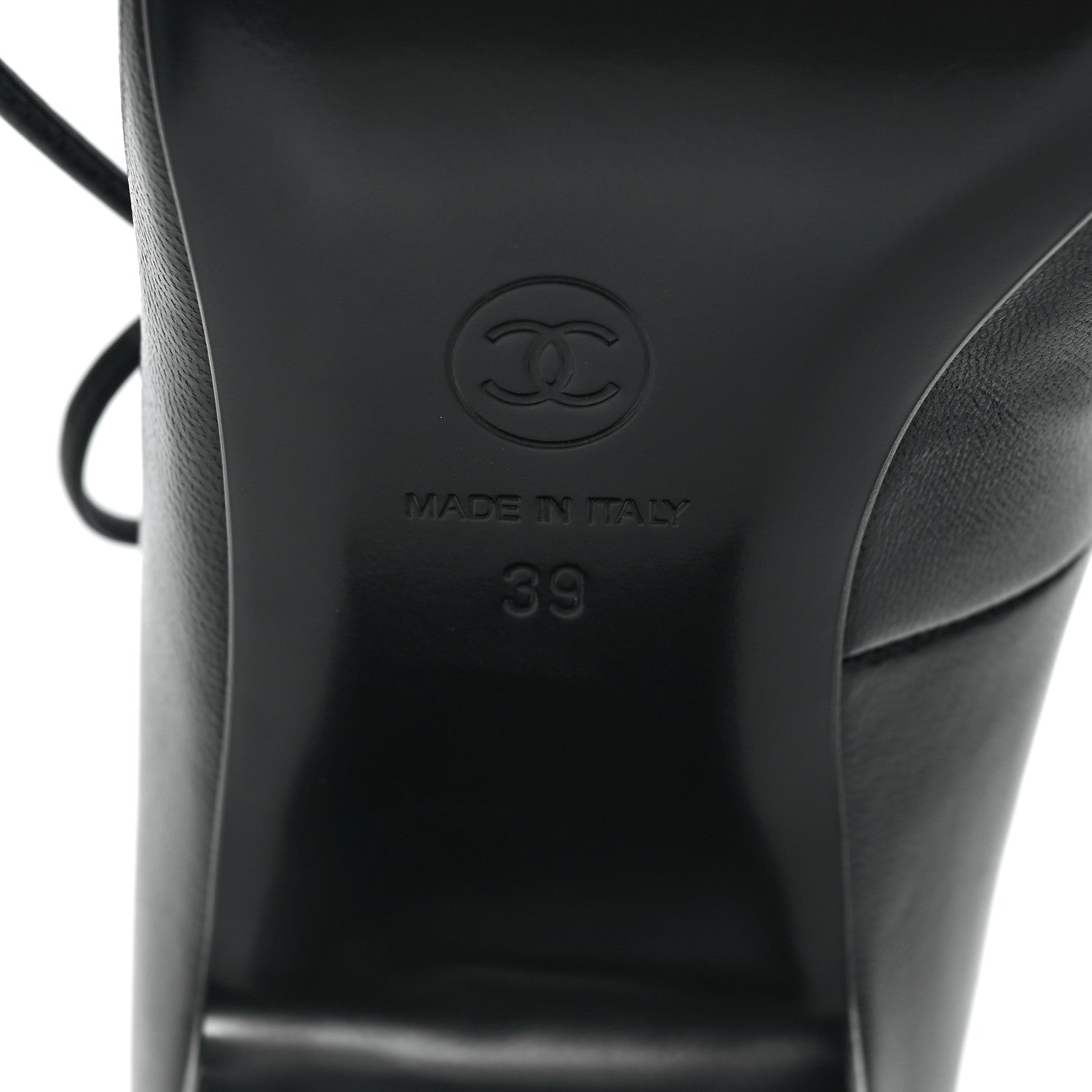 Chanel Lambskin Patent Cap Toe CC Mary Jane Pumps 39 Black 7 of 10