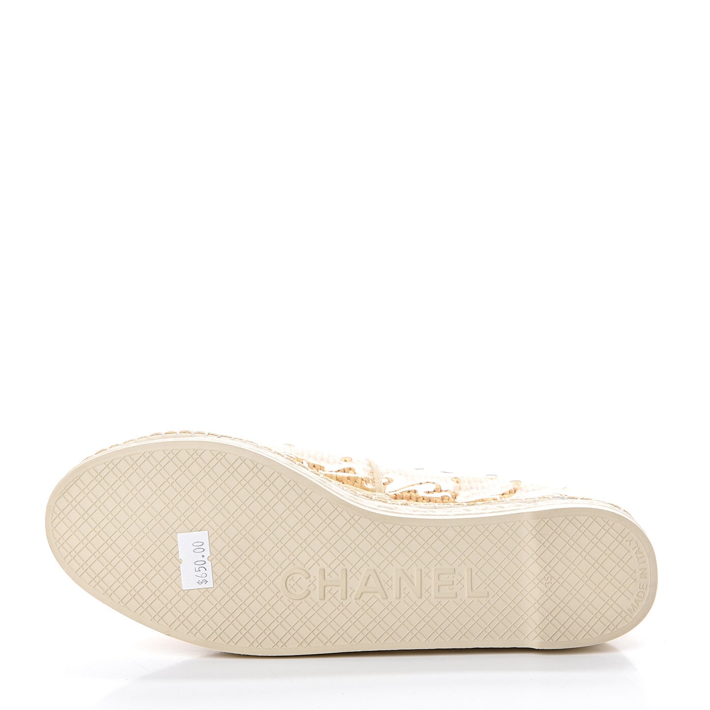 PVC Raffia CC Espadrilles 35 Beige