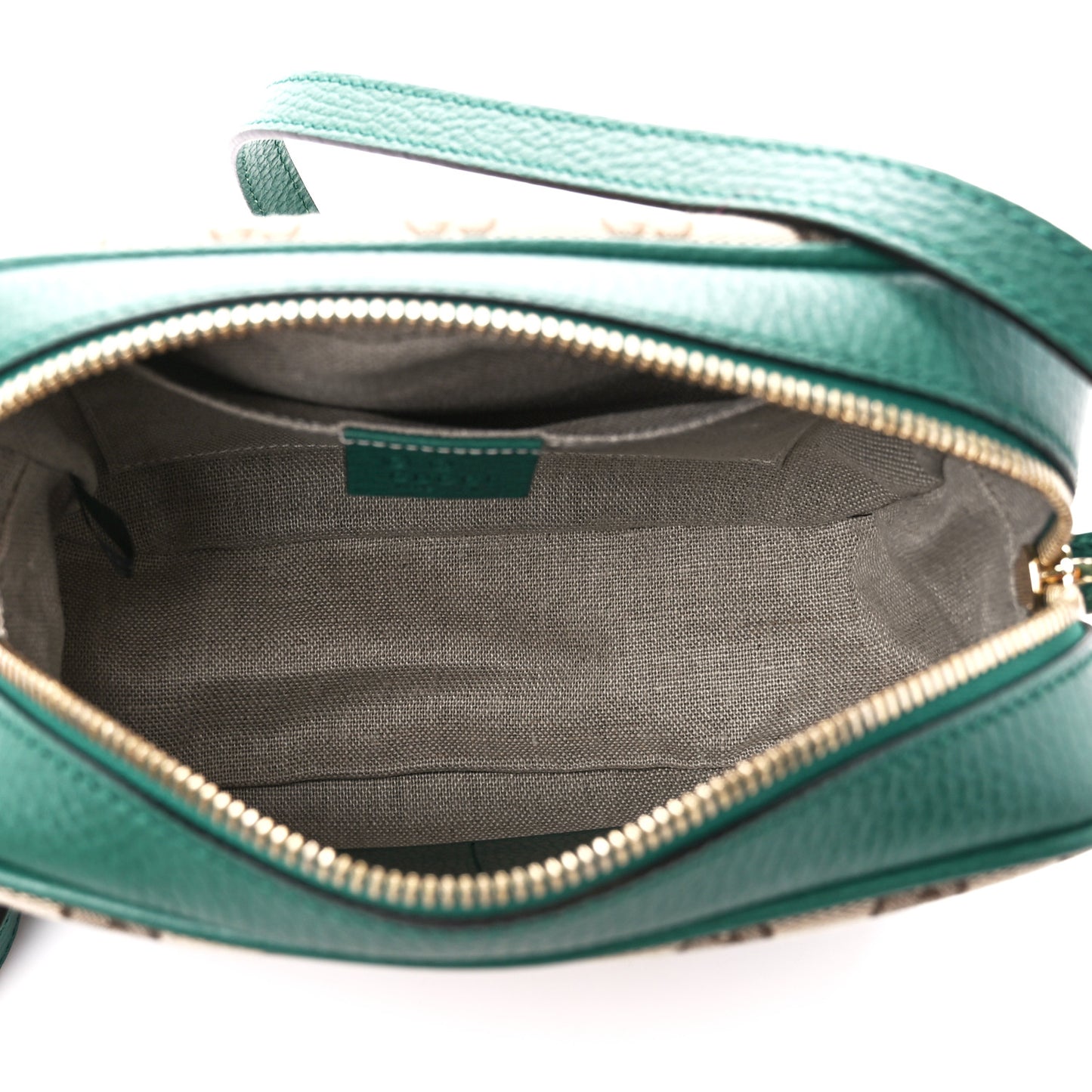 Monogram Dollar Calfskin Mini Bree Messenger Bag Beige Ebony Emerald